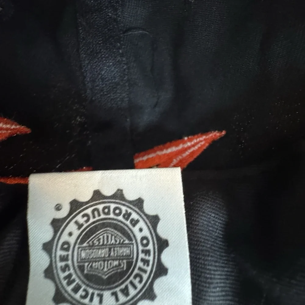 Harley Davidson Embroidered Flames Snapback Hat/ Cap‎ Licensed New With Tags